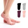 1 Paar Yoga Socken Damen Socken mit Zehen Anti-Rutsch Pilates Socke 5 Zehen Silikon Anti-Rutsch Socke Ballett Tanz Fitness Sport Baumwollsocke Ballett Sportsocken
