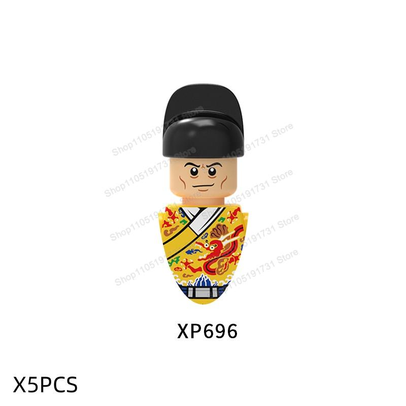 MOC Chinese Soldier Figures Building Blocks Shangzhou Dynasty Qin Dynasty Castle Warrior Knights Army Accessories Bricks Toys