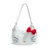 Bowknot Plush Soft Girl Backpack Pu Material Cartoon Shoulder Bag