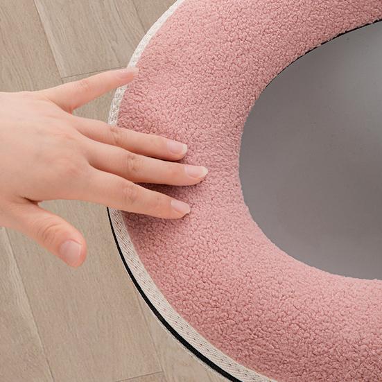 Klozet kapağı Kalınlaşmış Yumuşak Şanslı Karikatür Tavşan Fermuar Kapatma Su Geçirmez Dört Mevsim Evrensel Banyo Klozet Isıtıcı Yastık Pedi