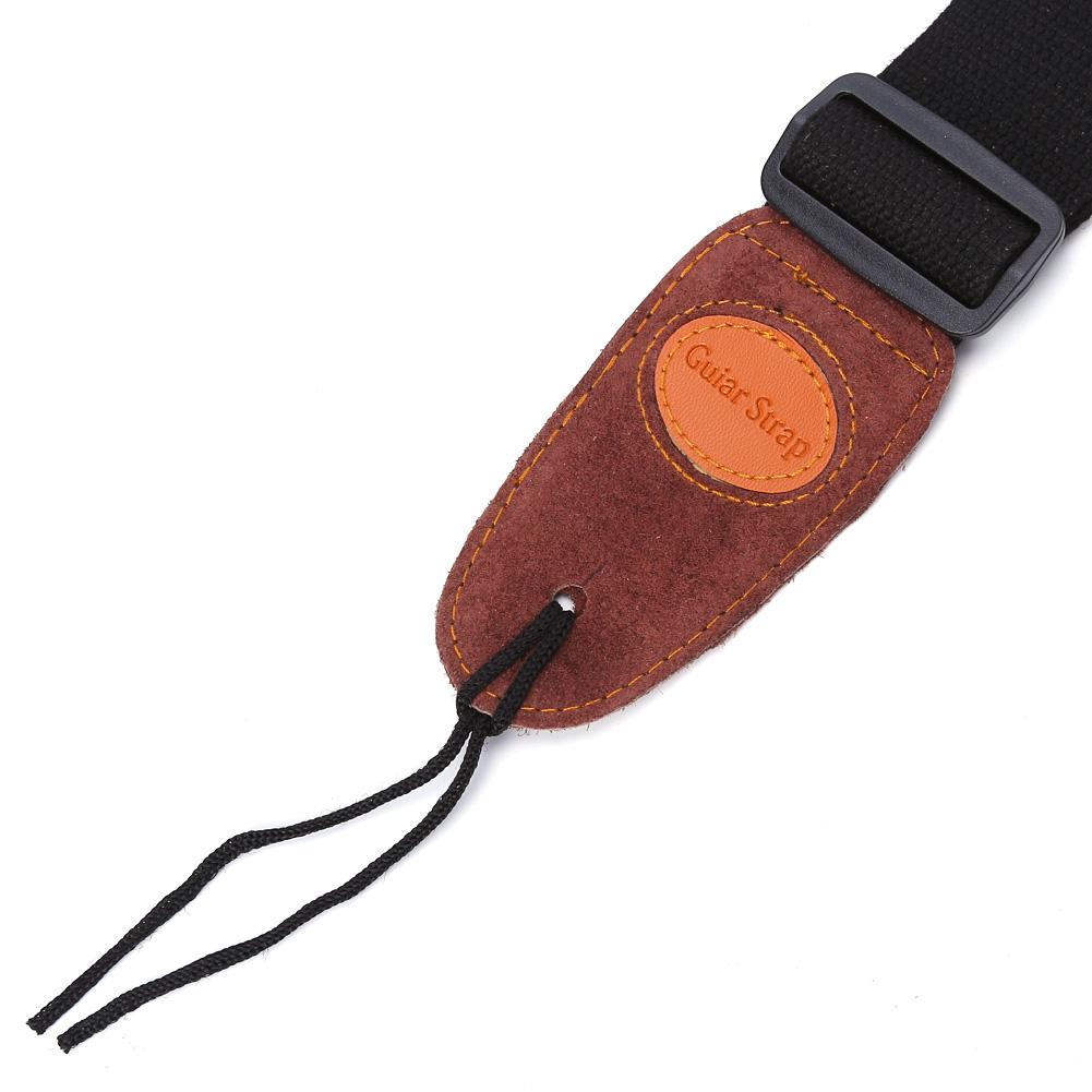 New Adjustable Soft Widening Belt Strap For Electric Acoustic Guitar Black