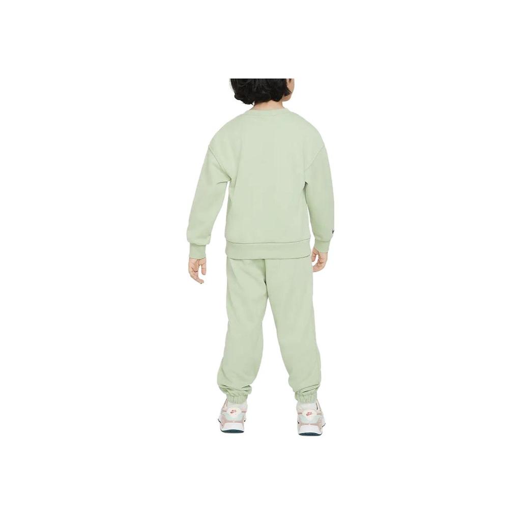 Nike Cozy Letter Round Neck Top And Cuffed Long Pants Casual Sports Set Kids sets Honeydew FZ9923-343