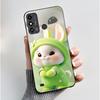 For ZTE Blade A53 Case For ZTE Blade A53 Pro Phone Back Cover Silicone Soft Black TPU Luxury Cute Love Rabbit Funny Bumper Shell