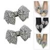 2Pcs Crystal Rhinestones Wedding Party Prom Bow Shoe Clips Buckles Decorations DIY Craft Accessories for Bride Women