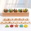 Shape Children Wooden Blocks Box Nontoxic Paint For Infant And Preschool Play