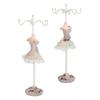 Model Dress Jewelry Rack Holder Exquisite Compact Mannequin Dress Necklace Holder Jewelry Displays Stand for Earrings