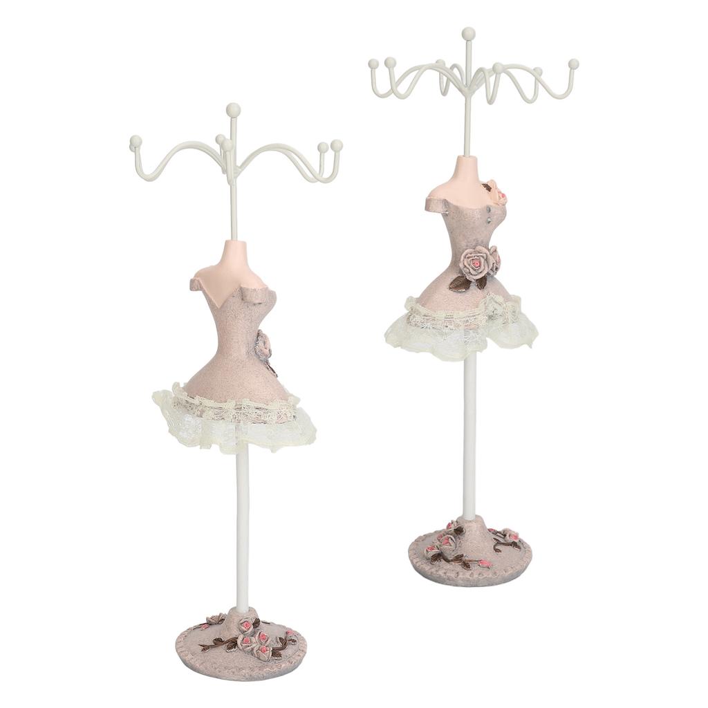 Model Dress Jewelry Rack Holder Exquisite Compact Mannequin Dress Necklace Holder Jewelry Displays Stand for Earrings