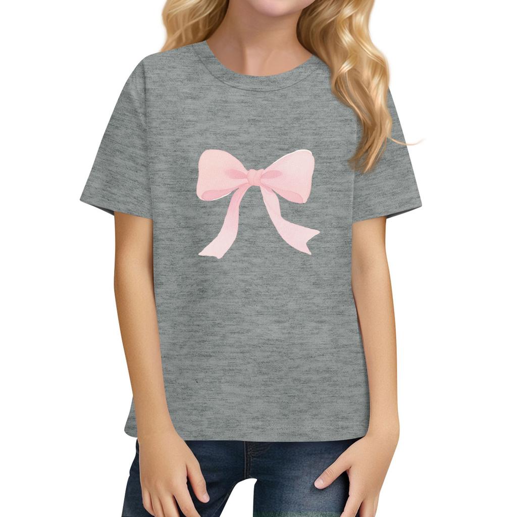 Children's Daily Casual Short-sleeved Color Tops T-shirt