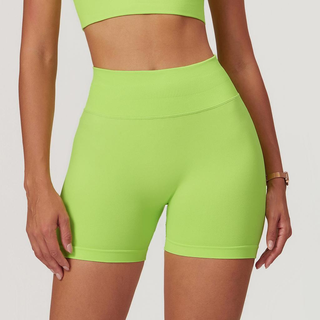 New Seamless High Waisted Yoga Shorts For Summer Women, Tight Fitting And Hip Lifting Sports, Running And Quick Drying Fitness Pants For Women