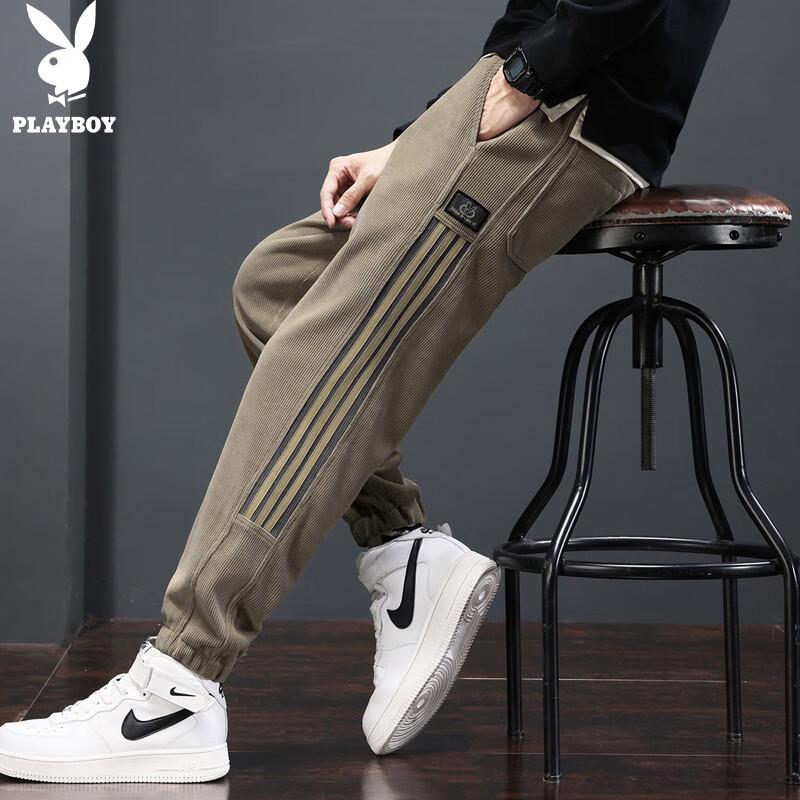 PLAYBOY Men's Autumn/Winter Casual Jogger Pants