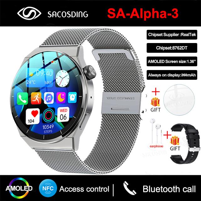Gt3 Pro Smart Watch Men Amoled 390*390 Hd Screen Heart Rate Bluetooth Call Ip68 Waterproof Smartwatch For Huawei Xiaomi