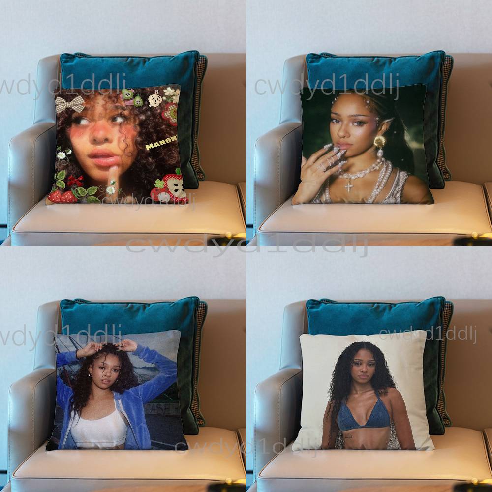 KKatseye Manon Kpop Cushion Cover Pillow Cover Decor Pillowcase Printed Cushion Case For Couch