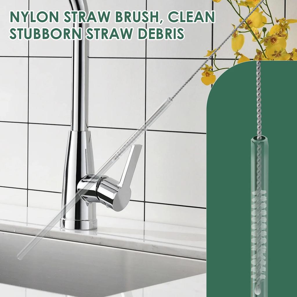 3 In 1 Silicone Baby Bottle Brush Cup Cleaning Set Straw Scrubber Newborn Milk Bottle Brush Portable Glass Cup Washing Tool