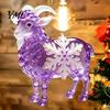 Holiday Party Ornaments Christmas Acrylic Goat Ornament, Sheep Hanging Decoration for Xmas Tree, Shaped Ornament 2D Flat Animal Pendant Festive Decor