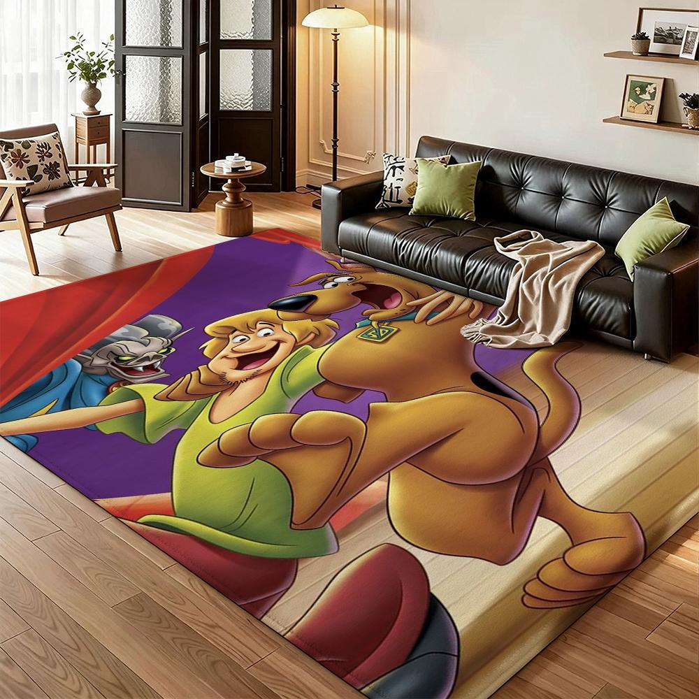 Scoobydoo Mystery Inc Gang Adventure Indoor Rug Nonslip Easyclean Carpet For Living Room Bedroom Hallway Home Decor Birthday Gift