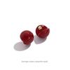 High-Class Retro French Red Pearl Clip-On Earrings for a Fashionable and Versatile Look