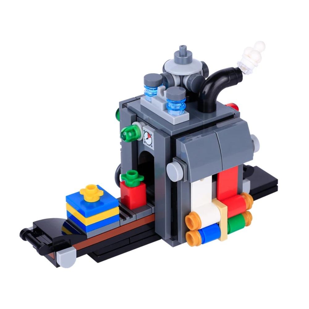 Winter City View Merry Christmas Decoration Flower Wreath Building Blocks House Home Santa Claus Figures Snow Window Bricks Toys