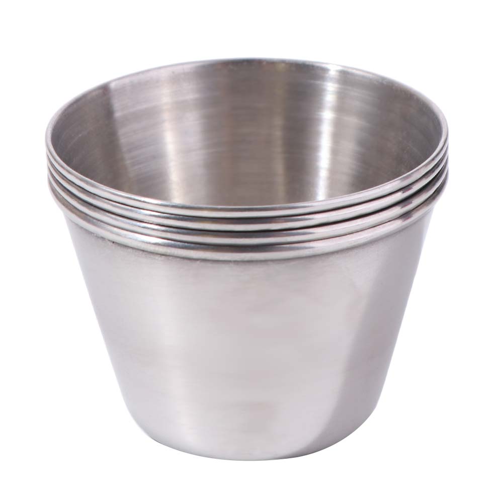 12PCS/SET Small Size Dipping Sauce Cup 304 Stainless Steel Seasoning Dish  Western Cuisine