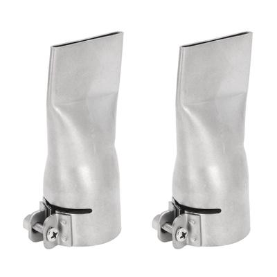 2 Stück 40mm Flach Weithals Schweißdüse Edelstahl Hitzebeständig für Heißluftschweißgerät PP PVC Kunststoffplattenauslass