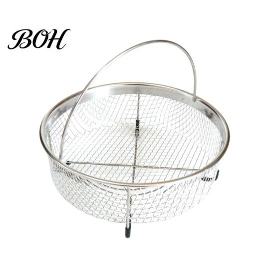 Multi Use Kitchen Frying Basket Stainless Steel Basket, with Handle, Heat Resistant Mesh Strainer, Durable Portable Deep Fryer Tool, for Chips