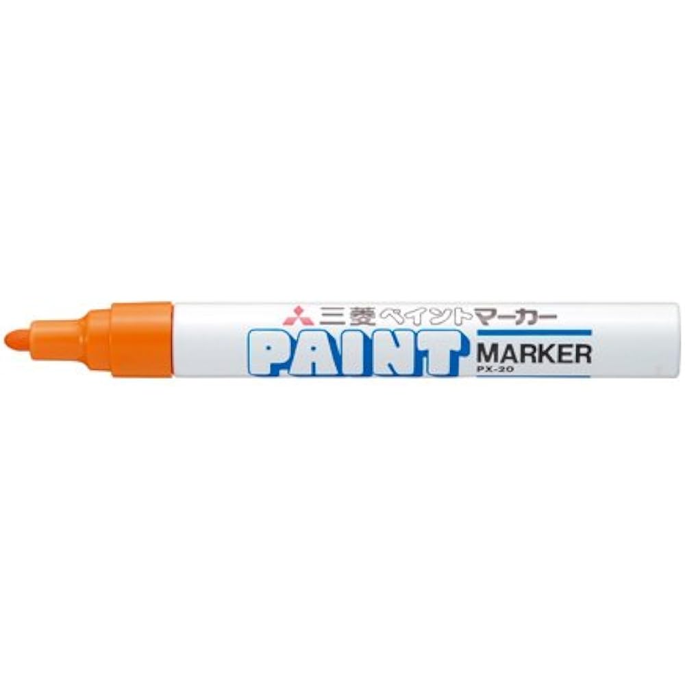 Маркер-краска Mitsubishi Pencil uni, средний круглый стержень, оранжевый [1] PX20.4