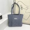 Corduroy Large Capacity Shoulder Bag Women's Solid Color Underarm Bag Ladies Shopping Tote Fashi Vintage Female Handbags