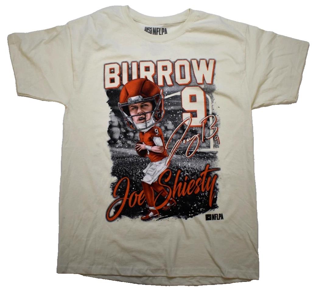NFLPA Cincinnati Bengals Joe Burrow Joe Shiesty Mens Cream Shirt New XS-3XL 2XL