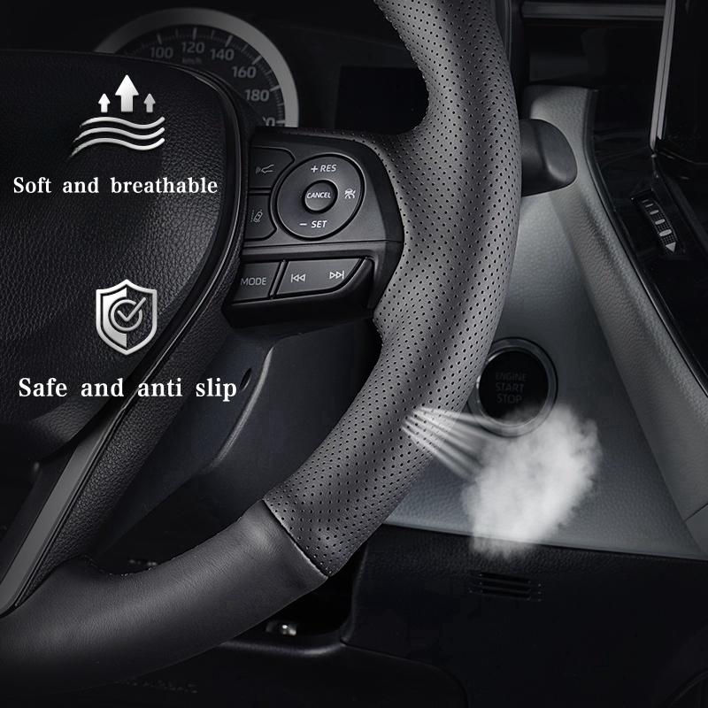 Car Steering Wheel Cover  Leather For BMW 3 5 Series E46 E39 X5 E53 Z3 E36 Steering Wheel Car Accessory