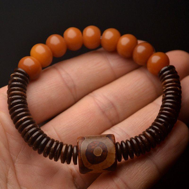 

Тибетский агат Тибетские бусины Браслет из кокосовой скорлупы и бодхи Мужской и женский парный браслет Браслет из бусин в один ряд Этнический стиль Ювелирные изделия Tianzhu + Bodhi + Coconut Shell [Bracelet]]