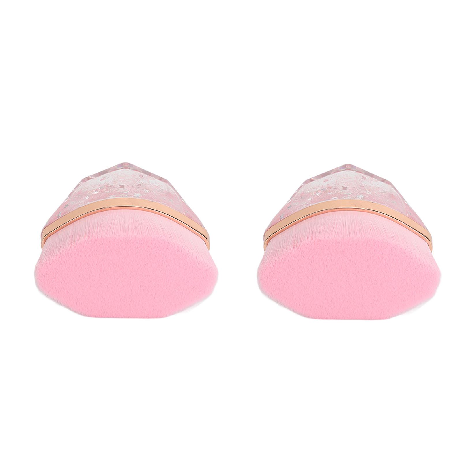 

2pcs Hexagonal Makeup Brush Fluid Quicksand Handle Hexagonal Cosmetic Brush for Daily Life