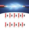 10Pcs Electric Fence Gate Handles Red ABS Heat Cold Resistant with 10Pcs Insulators