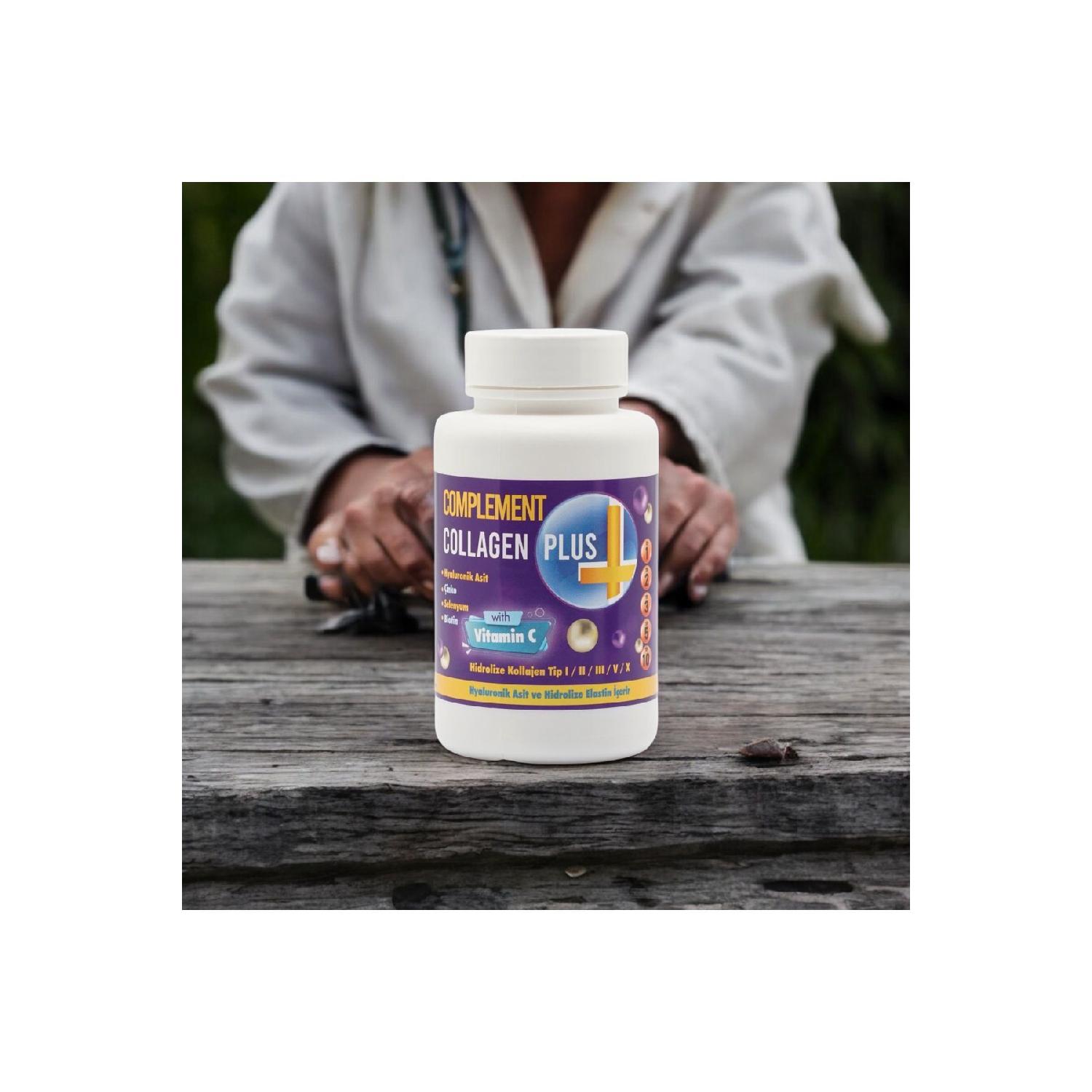 

Collagen Plus 60 Tablet Type 1, 2, 3, 5, 10, Hydrolyized Elastin Hyaluronic Acid And Vitamin C