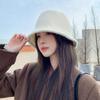 Women S Korean Style Solid Wool Winter Fisherman Hat