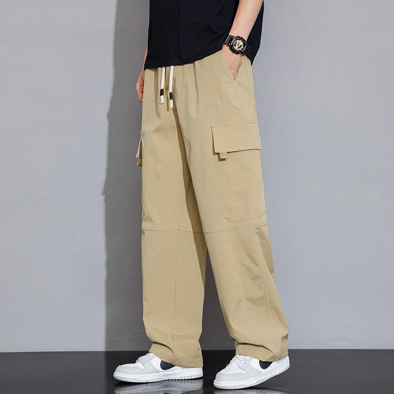 Men's Overalls Spring and Autumn New Youth Loose Casual Sports Pants Men's Solid Color Trousers