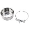Stainless Steel Food Water Feeding Bowl Parrot Parakeet Feeder Bird Cage Accessory