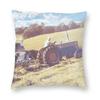 International Harvester Haymaking Square Pillowcase Polyester Linen Velvet Printed Zip Decor Room Cushion Cover Wholesale