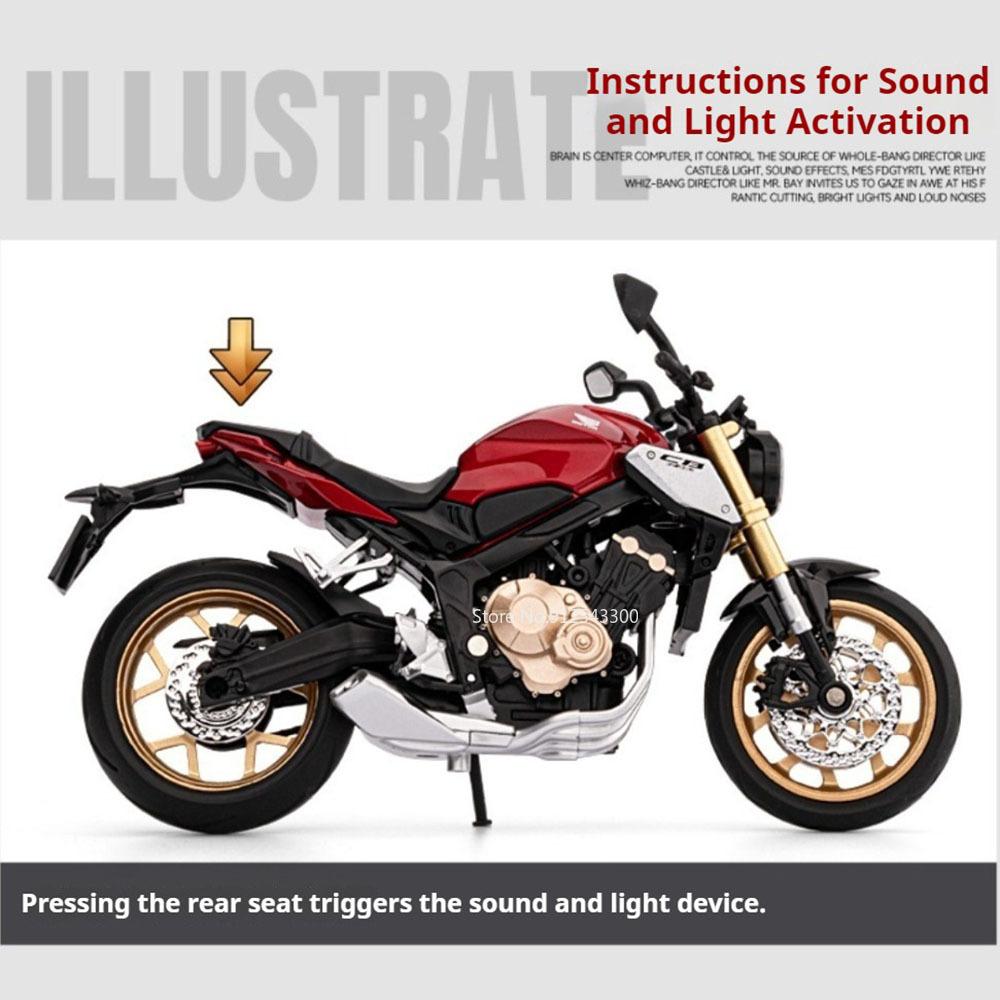 1:12 Honda CB650 Little Monkey Motorcycle Model Toy Car Wheel Steering Shock Absorption Alloy Motor Models Kids Ornament Toys
