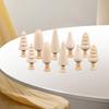 10Pcs/Set Wood Ornaments Multiple Styles No Glitch Eco-friendly Creative Anti-deformation DIY Round Corners Kids Toy Mushroom Ornaments Home