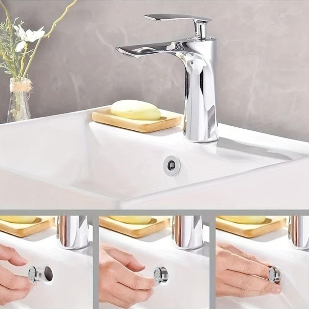 Electroplated Surface Sink Overflow Cover Plastic Overflow Ring Cover Basin Trim Ring  Kitchen