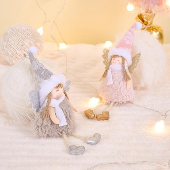 Christmas Angel Doll Decoration Plush Angel Christmas Tree Hanging Ornaments for Christmas Party New Year Wedding Valentine's Day Decoration