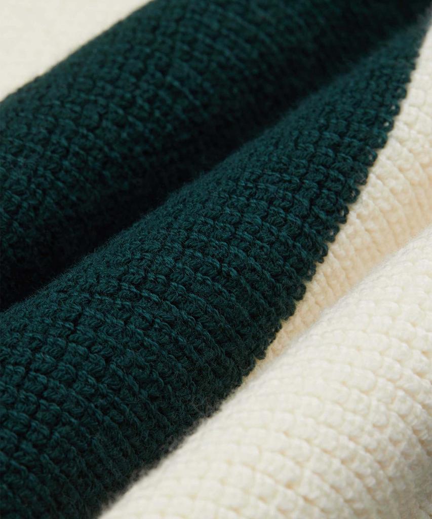 Yaichi Striped Merino Wool Waffle Rugby - Sycamore