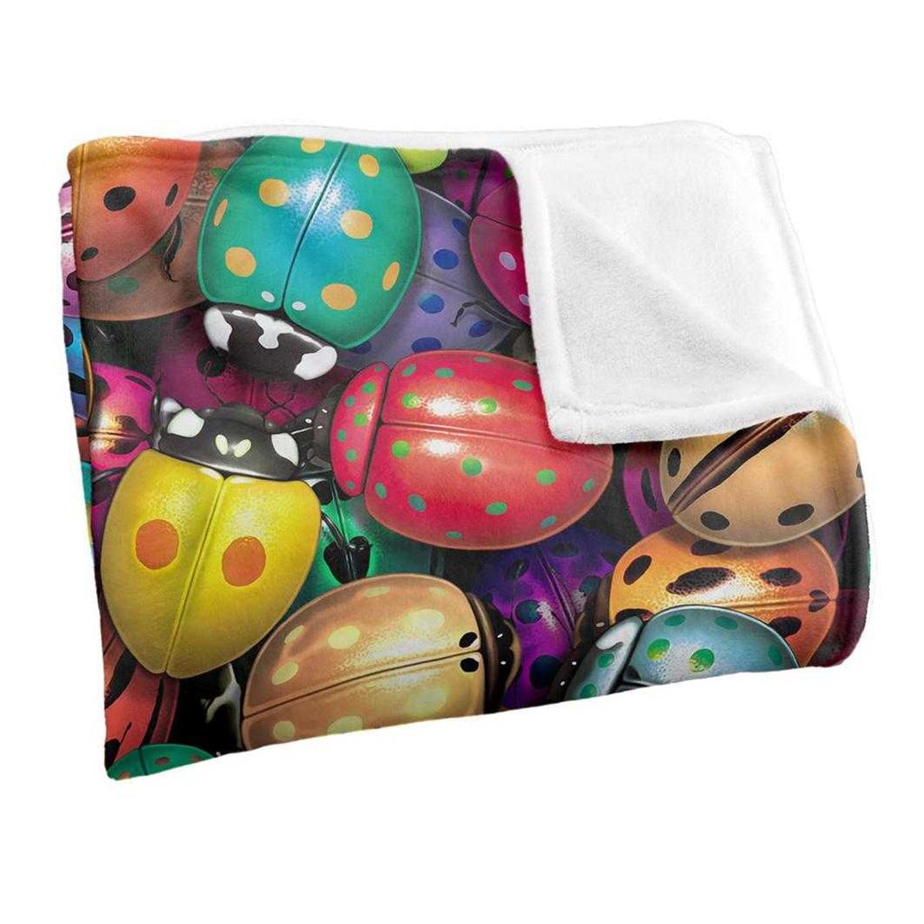 Royce McClure Silky Colourful Beetle Supersoft Blanket