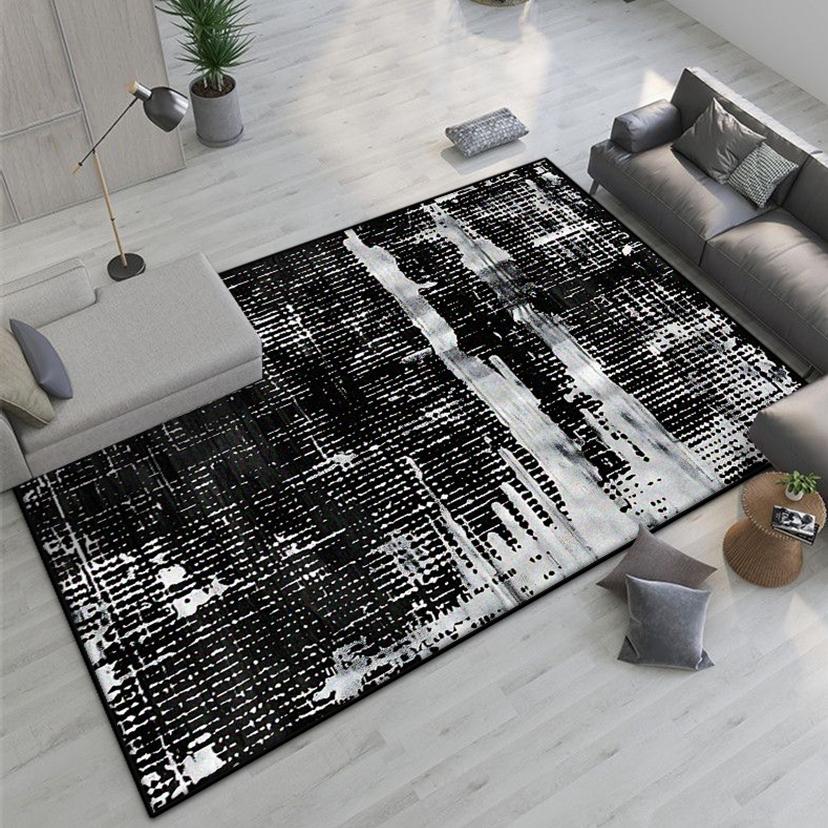 Abstract Easy Clean Carpet French Style Decoration Home Living Room Sofa Area Rugs Non-slip Bedroom Cloakroom Entrance Floor Mat
