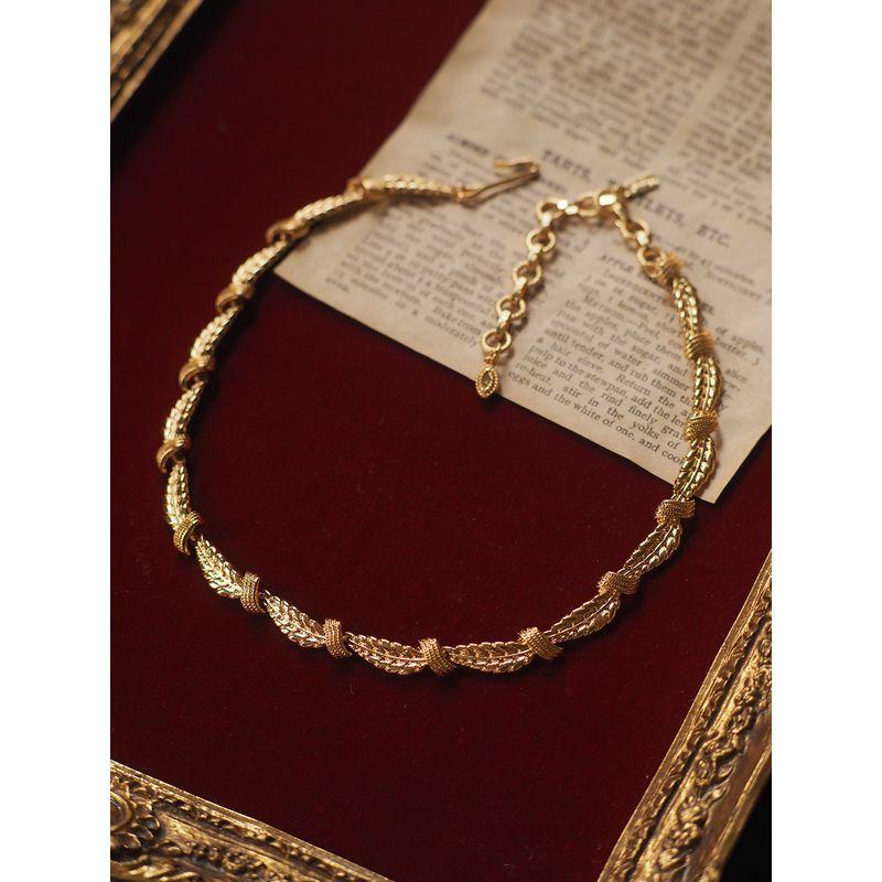 Monet Plain Gold Mid-Ancient Wheat Palace Style Necklace Default
