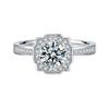Moissanite Ring S925 Silver Plated 18K Gold Inlaid 1 Carat Moissanite Ring Foreign Trade Export