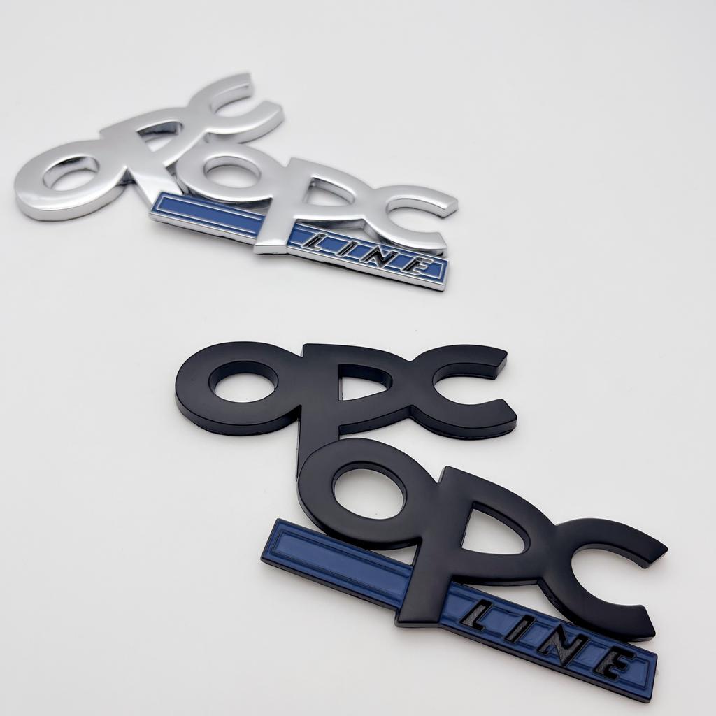 1pcs Metal Car Stickers OPC Line Letters Emblem Logo Car Front Grille Rear Trunk Badge Accessories For Opel Corsa Insignia Regal