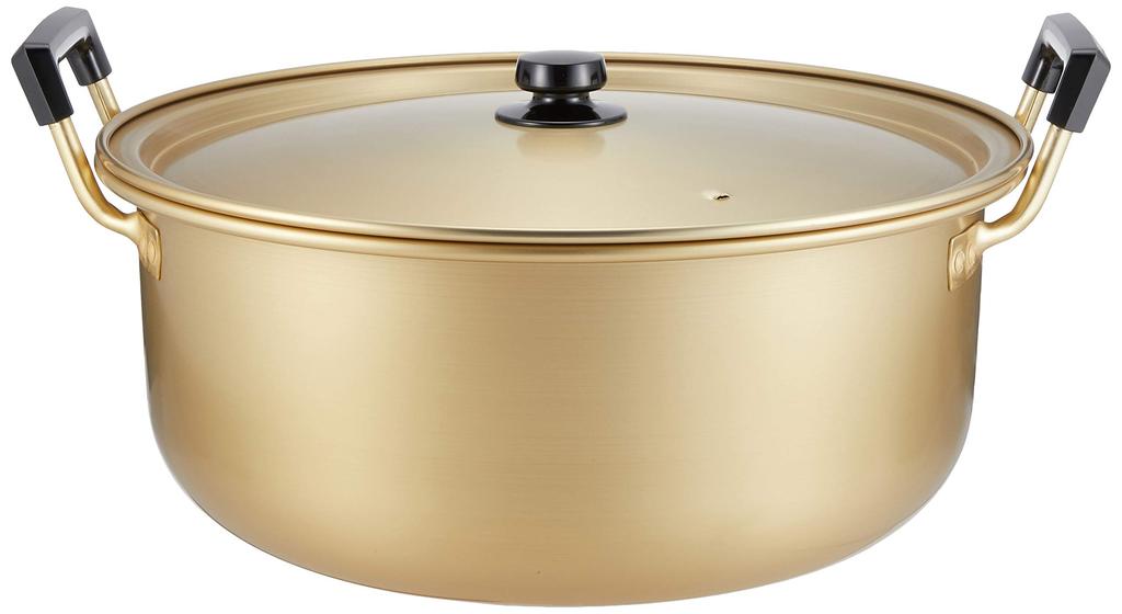 Hokuriku Aluminum Pot 44cm Gas Fire Lightweight Pure Oxalic Acid Full of Flavor Made In Japan Two-Handed [For Only]