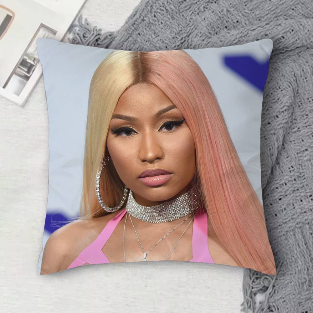 N-Nicki Minaj Double-Sided Printed Square Decorative Cushion Cover For Sofa Living Room Home Decor
