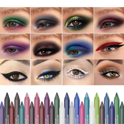 Eyeliner Kalem Parıltılı Eyeliner Kalem Göz Kalemleri Kadınlar İçin Su Geçirmez Renkli