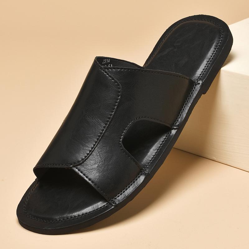 Fashion Non-Slip Men Slippers Fashion Sandals for Indoor/Outdoor Lightweight Summer Male Half Drag Leisure Walk Slides Wading Aqua Shoes